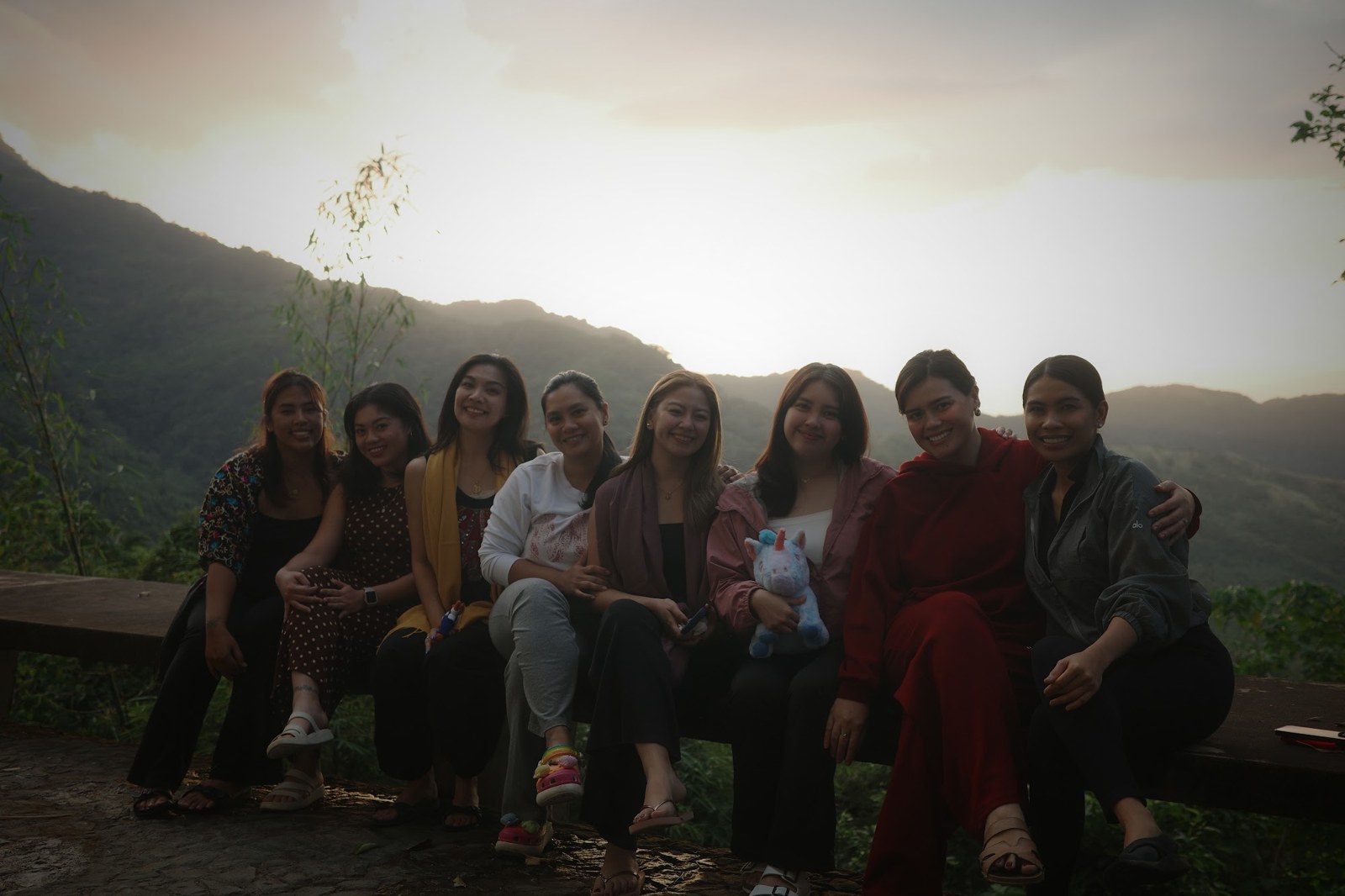 Liberate students together at golden hour