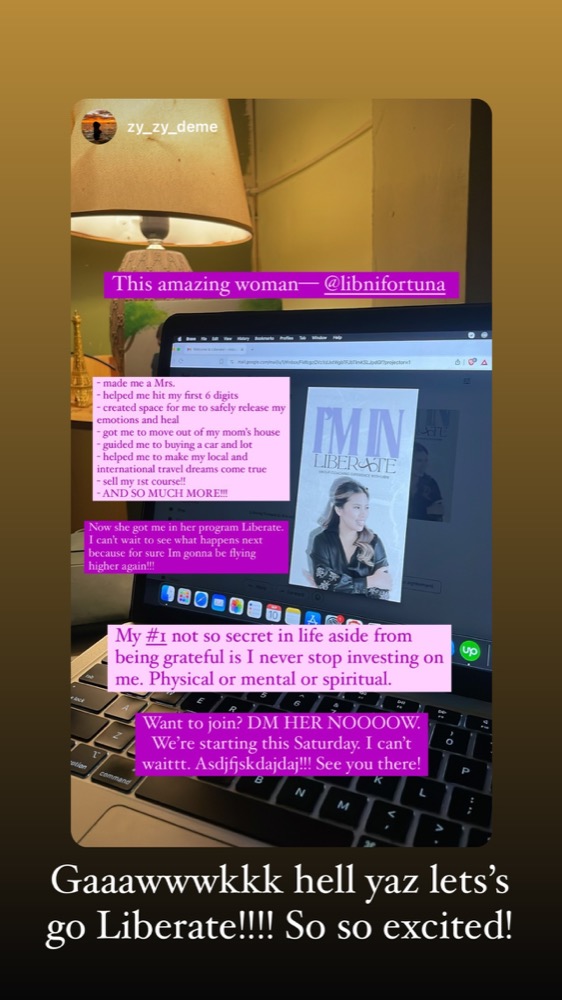 A message from a Liberate student, 6