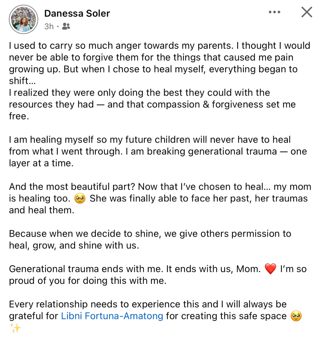 Generational trauma ends with me