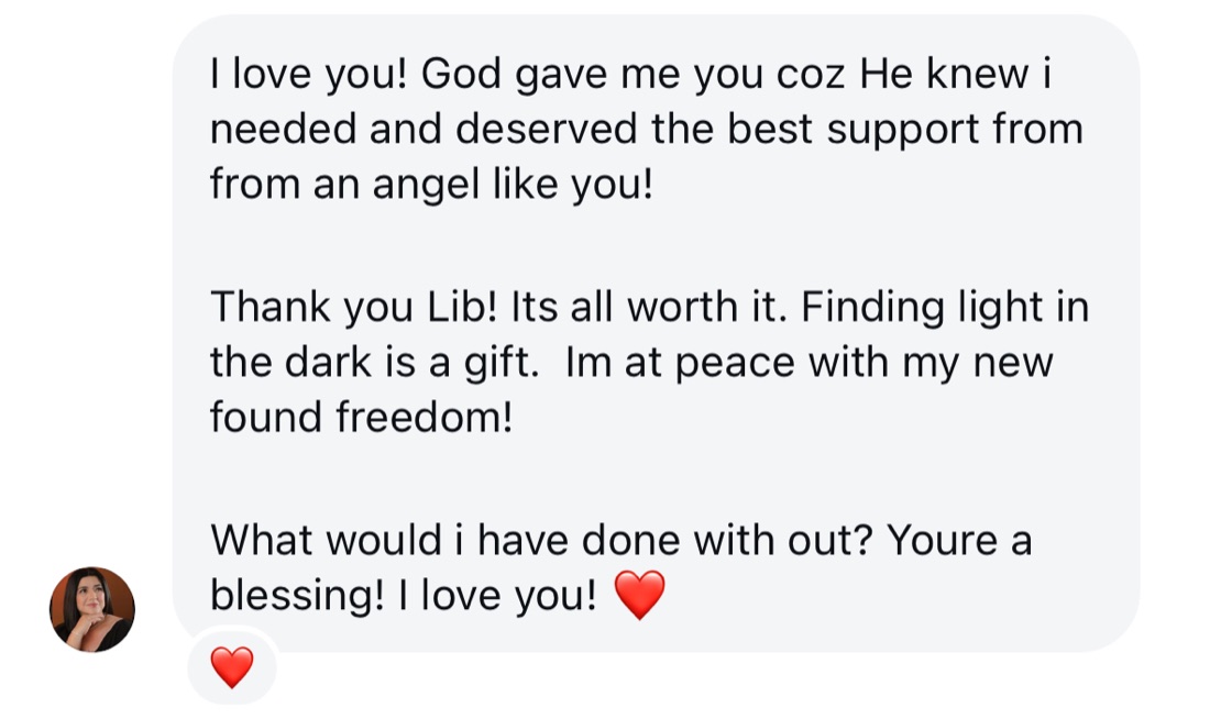 I'm at peace with my new found freedom